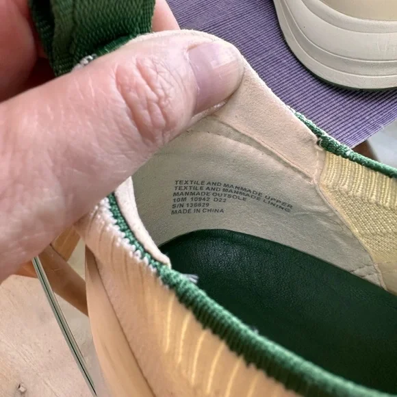 Tory Burch White and Green Athletic Shoes - Picture 7 of 9